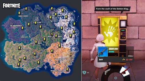 Fortnite Chapter 5 Season 2: All Midas Vending Machine and .